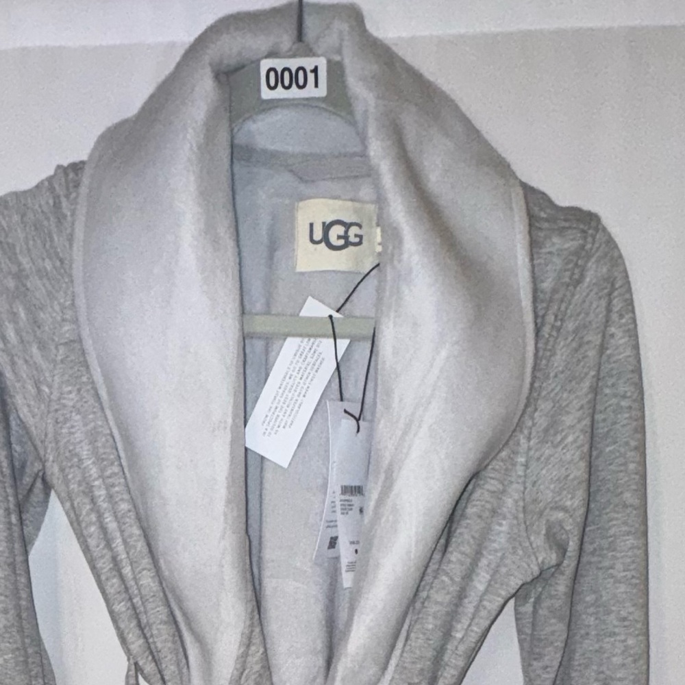 Ugg Women’s Duffield Robe Shawl Collar Seal Heather Gray Size XSmall NWT $130